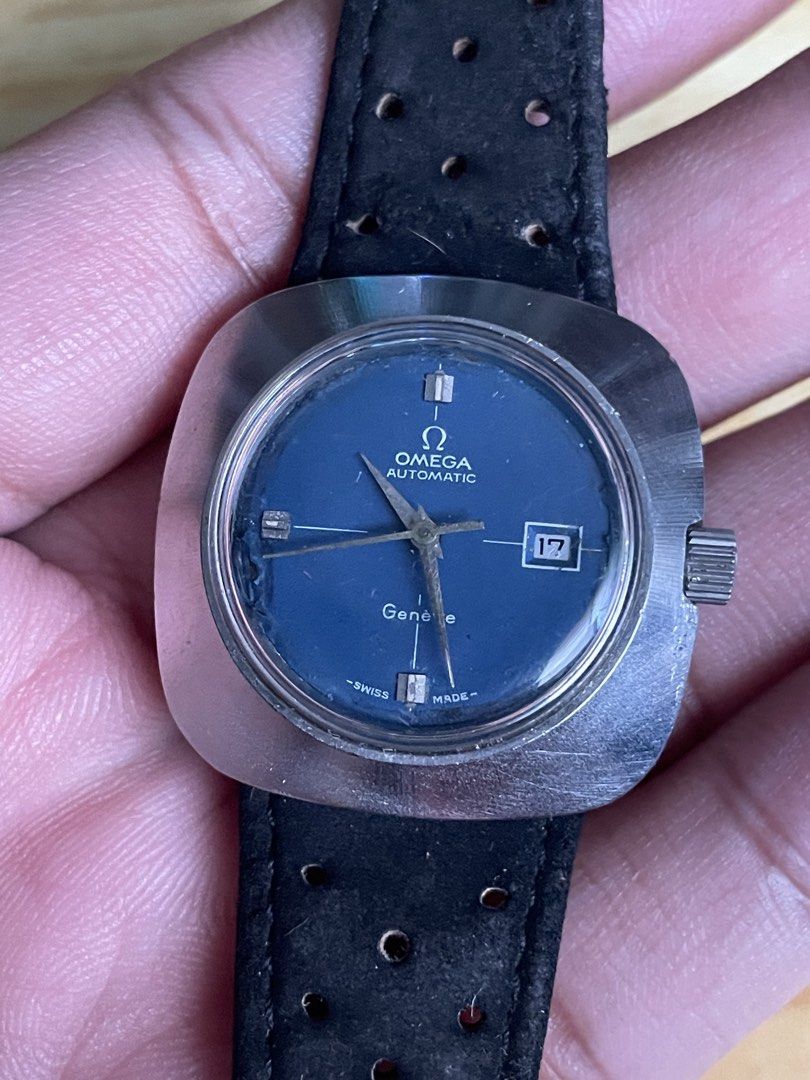 Omega dynamic (Category: Women's Watches) located in Taguig. Submitted by tester1x (Listing ID 1460948237, Image 2). Description: Vintage omega dynamic geneve Swiss made Automatic Tool 102 Blue dial 29mm Leather strap Omega buckle .