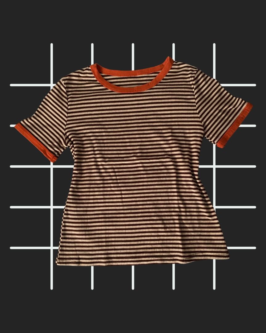 Orange-Brown Knitted Blouse (Category: Shirts) located in Manila. Submitted by 2.nthral (Listing ID 1461064200, Image 1). Description: ★ ★ READ BEFORE BUYING ★ ★ This is a pre-loved item. Item is in good condition, unless otherwise stated. Manage expectations. DESCRIPTION: ◦ Size: M Mode of Payment: Cash (For meet-up only), GCash, Maya, Instapay Mode of Delivery: Meet-up (LRT-2 Legarda Station), or Delivery (Fee to be covered by buyer) Feel free 