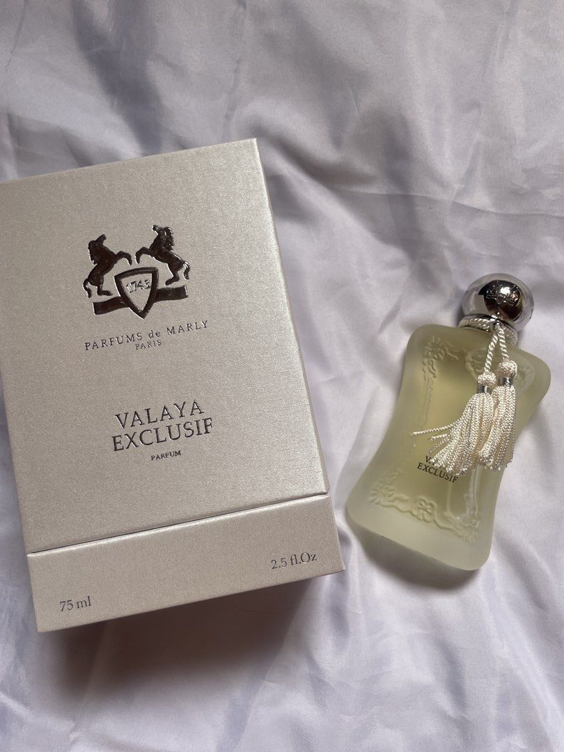 Parfums de Marly Valaya Exclusif Eau de Parfum 75ml (Category: Fragrance & Deodorants) located in Imus. Submitted by gelaaaa17 (Listing ID 1460936854, Image 2). Description: - Parfums de Marly Valaya Exclusif - Eau de Parfum - 75 ml / 2.5 fl.oz. - Includes original box .