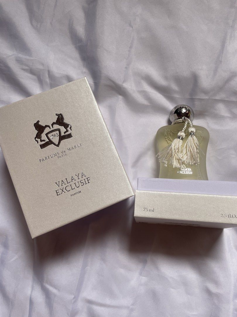 Parfums de Marly Valaya Exclusif Eau de Parfum 75ml (Category: Fragrance & Deodorants) located in Imus. Submitted by gelaaaa17 (Listing ID 1460936854, Image 3). Description: - Parfums de Marly Valaya Exclusif - Eau de Parfum - 75 ml / 2.5 fl.oz. - Includes original box .