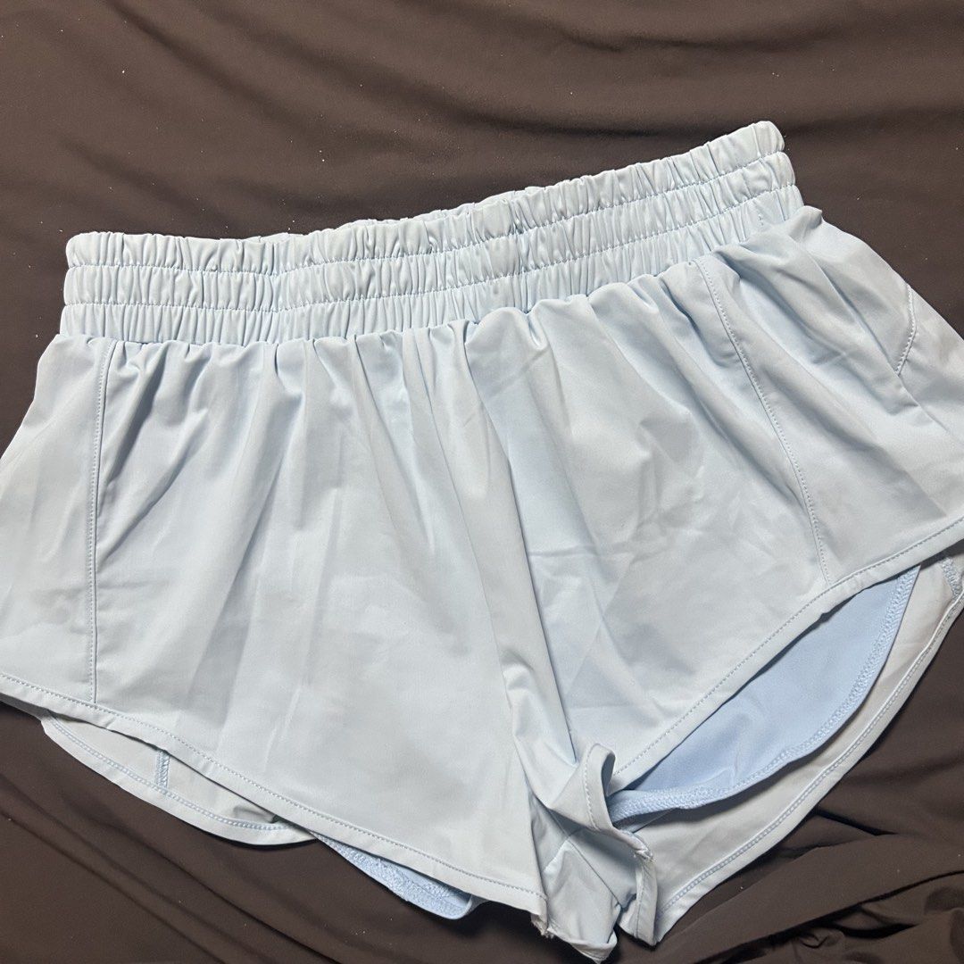 Pastel Blue Running Shorts with Brief Lining (Category: Activewear) located in San Juan City. Submitted by e_declutters2019 (Listing ID 1461083685, Image 3). Description: • size S-M • has inner lining brief.
