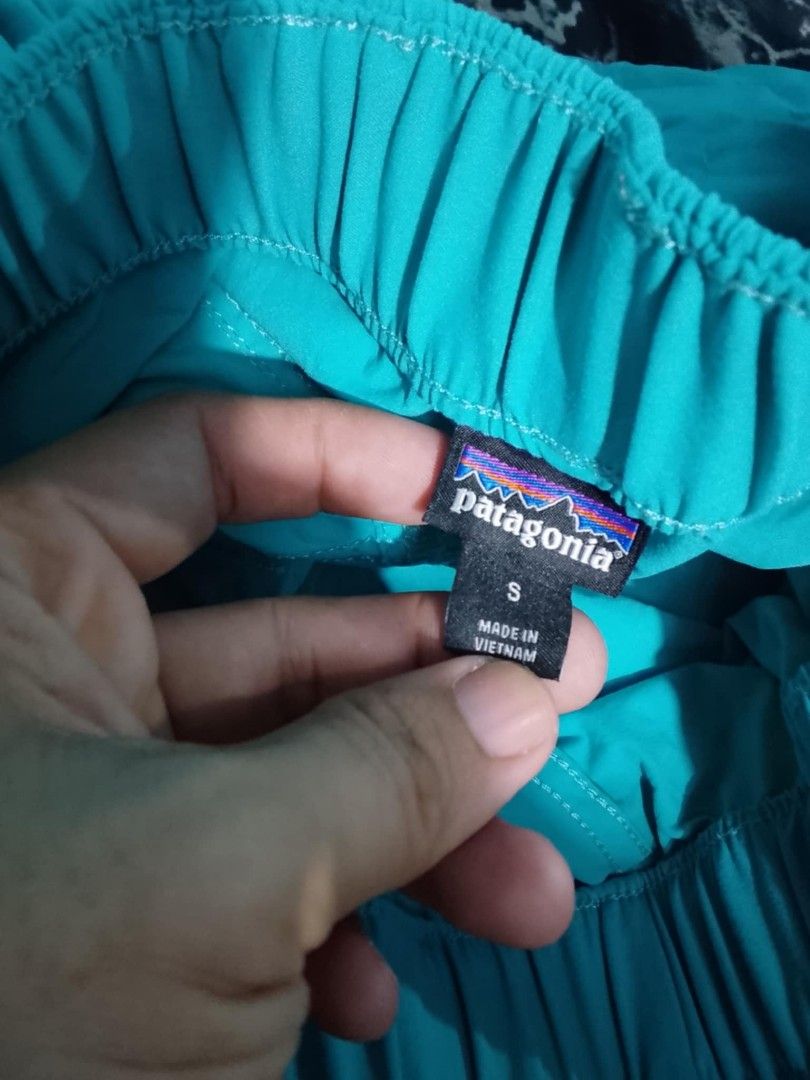 Patagonia Turquoise Cargo Shorts Size S (Category: Shorts) located in Manila. Submitted by solisjethr46316 (Listing ID 1461066967, Image 2). Description: - Patagonia Cargo Shorts - Color: Turquoise - Size: S - Elastic waistband with drawstring - Two front zip pockets - One back button pocket - Small Patagonia logo patch on front and back - Made in Vietnam.