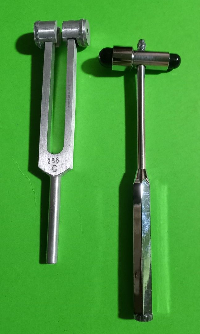 Percussion neuro hammer and Tuning Fork with bell (Category: Health Monitors & Weighing Scales) located in Marikina City. Submitted by entropymarketing (Listing ID 1195529534, Image 2). Description: Percussion Neuro hammer with pin and brush php 250 Tuning fork with bell php 250 Also available Goniometer php 150 Address Entropy Marketing Marikina 10 Nalugod St Sto Nino Marikina For your medical supplies need, kindly visit and like us on Facebook 