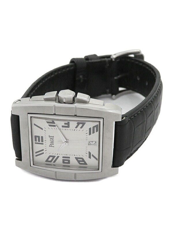 Piaget 'Upstream Automatic' 27050 Men's Automatic Watch (Category: Men's Watches) located in Las Pinas. Submitted by daisuki_japan_luxury_by_reiko (Listing ID 1460936759, Image 2). Description: Name Upstream Automatic Model number 27050 year model not clear type Men's color Silver kinds Automatic winding watch Day difference (flat) +6 seconds (may vary depending on usage) Material Case: Stainless steel Strap: Leather (aftermarket) Buckle: Stainle