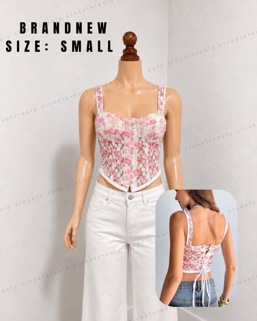 Pink Floral Coset type Tops (Category: Others Tops) located in Pasig City. Submitted by eulybabes (Listing ID 1460945755, Image 1). Description: .