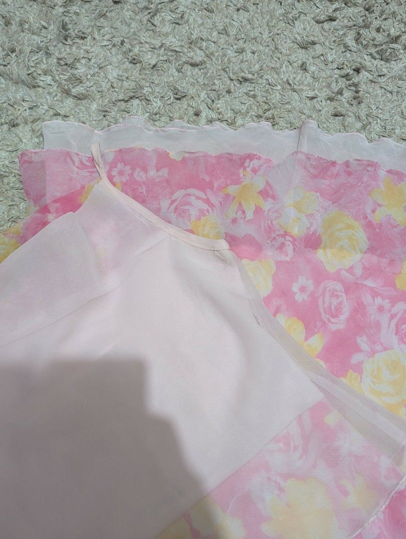 Pink Floral Spaghetti Strap Dress (Category: Dresses) located in Manila. Submitted by drei_thrift (Listing ID 1460964951, Image 3). Description: - Adorable pink dress with a charming floral print. - Features a light pink camisole top layered over a flowy skirt. - Delicate spaghetti straps. - Gathered waist for a flattering fit. - Ideal for casual days or beach adventures. - Made from lightweight, breathable fabric..