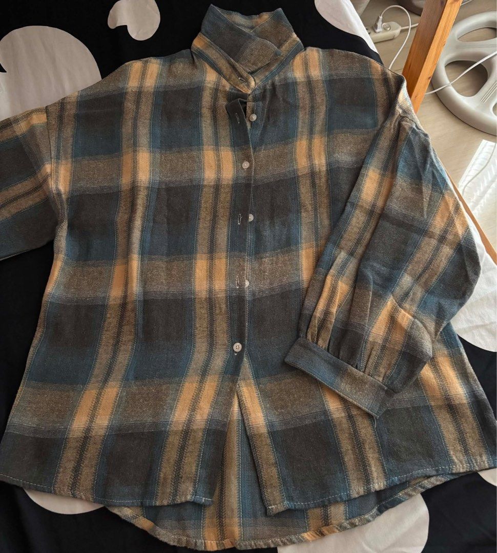 Plaid Oversized Button-Down Shirt!!! (Category: Coats, Jackets and Outerwear) located in Manila. Submitted by that_ceeelyn (Listing ID 1461081089, Image 1). Description: Plaid Oversized Button-Down Shirt!!! Selling my plaid button-down shirt in muted blue, gray & brown tones. Super easy to style and perfect for casual/oversized fits. Can be worn as a top or outer layer. 🤎 • Plaid/checkered pattern • Button-down • Long sleeves • Oversized/relaxed