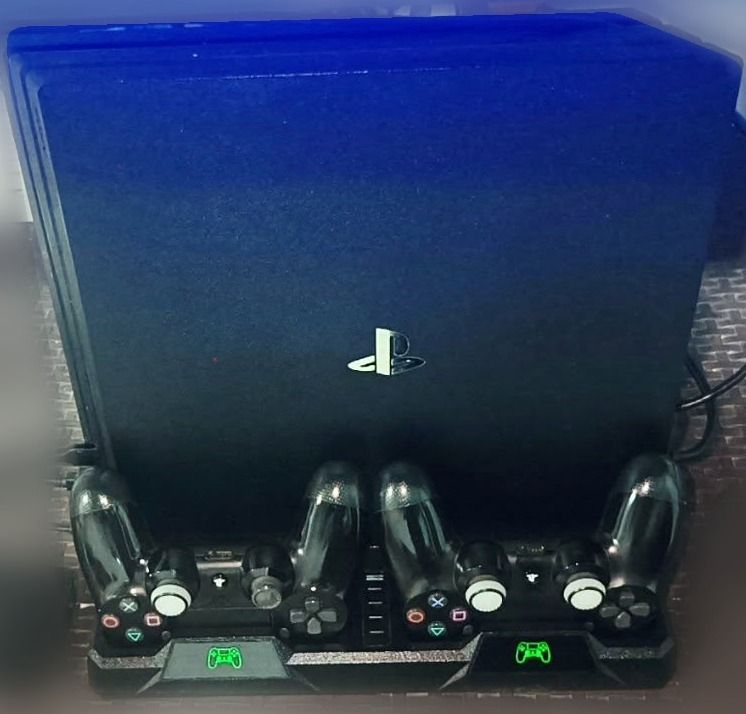 PlayStation PS4 Pro 1TB+1TB (COMPLETE PACKAGE) (Category: PlayStation) located in General Trias. Submitted by izale (Listing ID 1461076745, Image 1). Description: PS4 Pro ~2TB Complete Package (slightly negotiable) DETAILS + INCLUSIONS: - PS4 Pro 1TB Unit (Firmware 10.01 - Jailbreak via BD-JB) - Special Blu-ray Disc (included) - No need PC! - 1TB External Hard Drive (with top games - total 2TB space) - 2 Original DualShock 4 Controllers (Great co