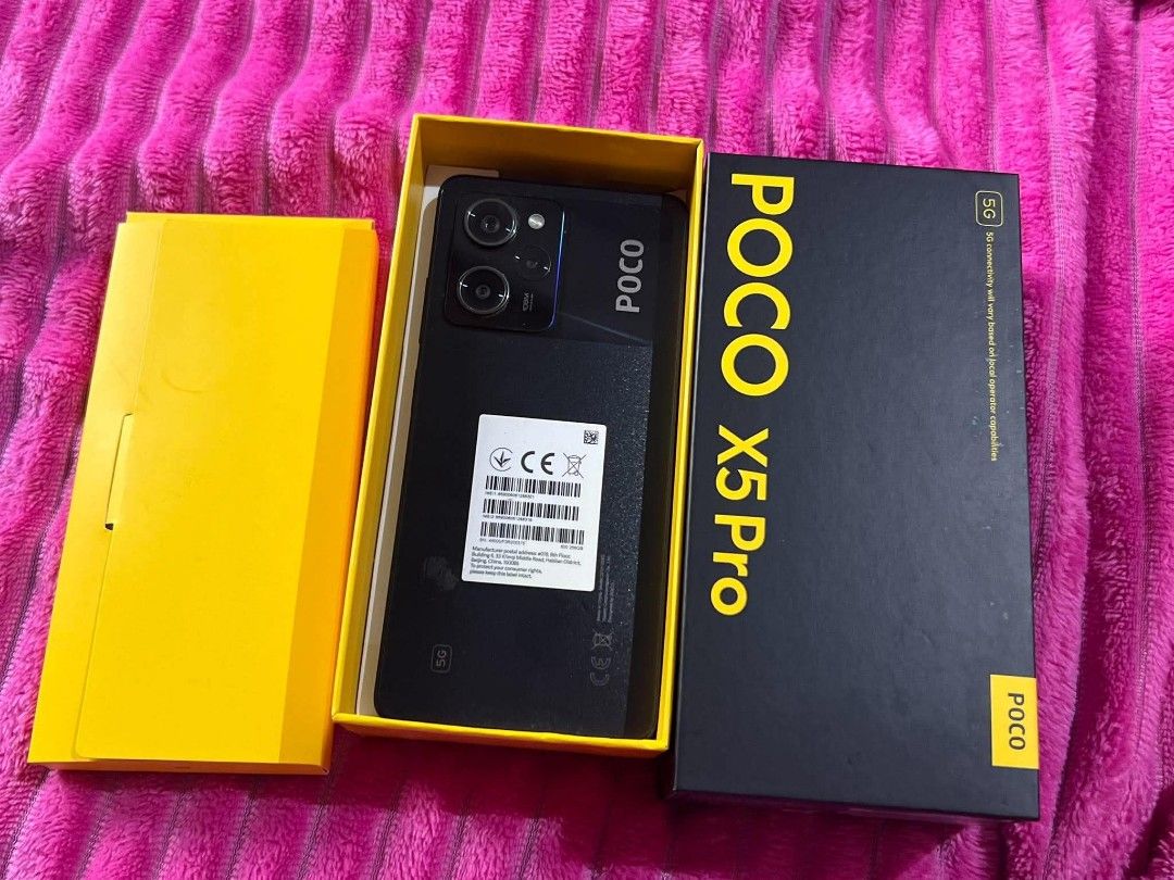 POCO X5 PRO (Category: Android) located in Manila. Submitted by iangelique (Listing ID 1461009920, Image 3). Description: The POCO X5 Pro 5G features a 6.67-inch 120Hz AMOLED display, a Snapdragon 778G 5G processor, and a 108MP triple camera system. COMPLETE PACKAGE WITH BOX AND ORIGINAL CHARGER.