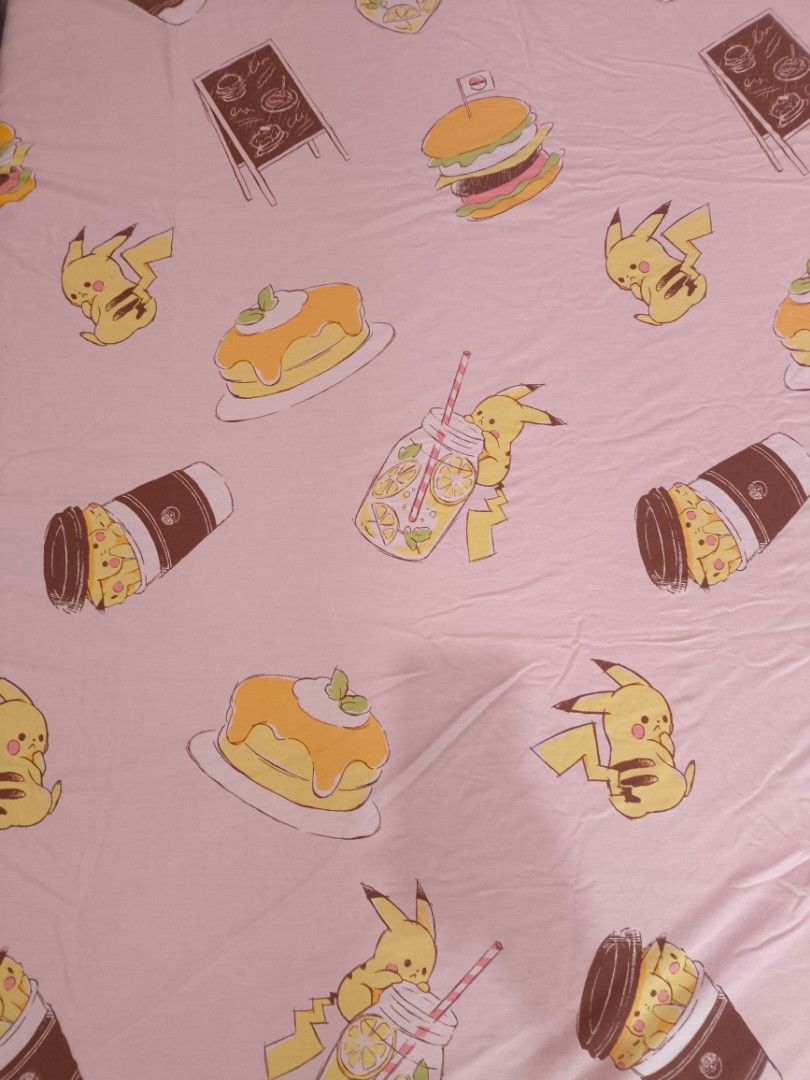 Pokemon Pikachu Casablanca Bedsheet (Category: Bed Frames & Mattresses) located in Rosario. Submitted by definitelynotrenz (Listing ID 1460957450, Image 1). Description: Pokemon Pikachu Casablanca Bedsheet Authentic from Hong Kong 100% Cotton Size: 180x228 cm King size kasya rin sa double Used but in great condition Location Rosario Cavite .