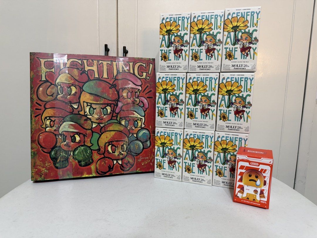 Popmart Molly (Category: Designer & Blind Box Toys) located in Quezon City. Submitted by cc.cloudy (Listing ID 1461001198, Image 1). Description: TAKE ALL SEALED Angry Molly Long Play 9 - sealed Molly Scenery Along the Way - sealed from Pop Now Space Molly (1) Price nego! RFS: QUITTING .