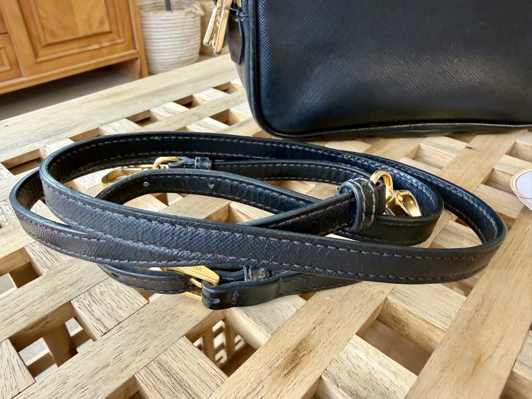 Prada double zip Saffiano crossbody bag (Category: Luxury Bags & Wallets) located in Cagayan de Oro. Submitted by moiobsession (Listing ID 1460973275, Image 3). Description: fits big phones, wallet and more with dustbag authentic Guaranteed moiobsession.com watspp O9O5272489five blueapp: Arra Gomez IG: secondhandbymoiobsession.