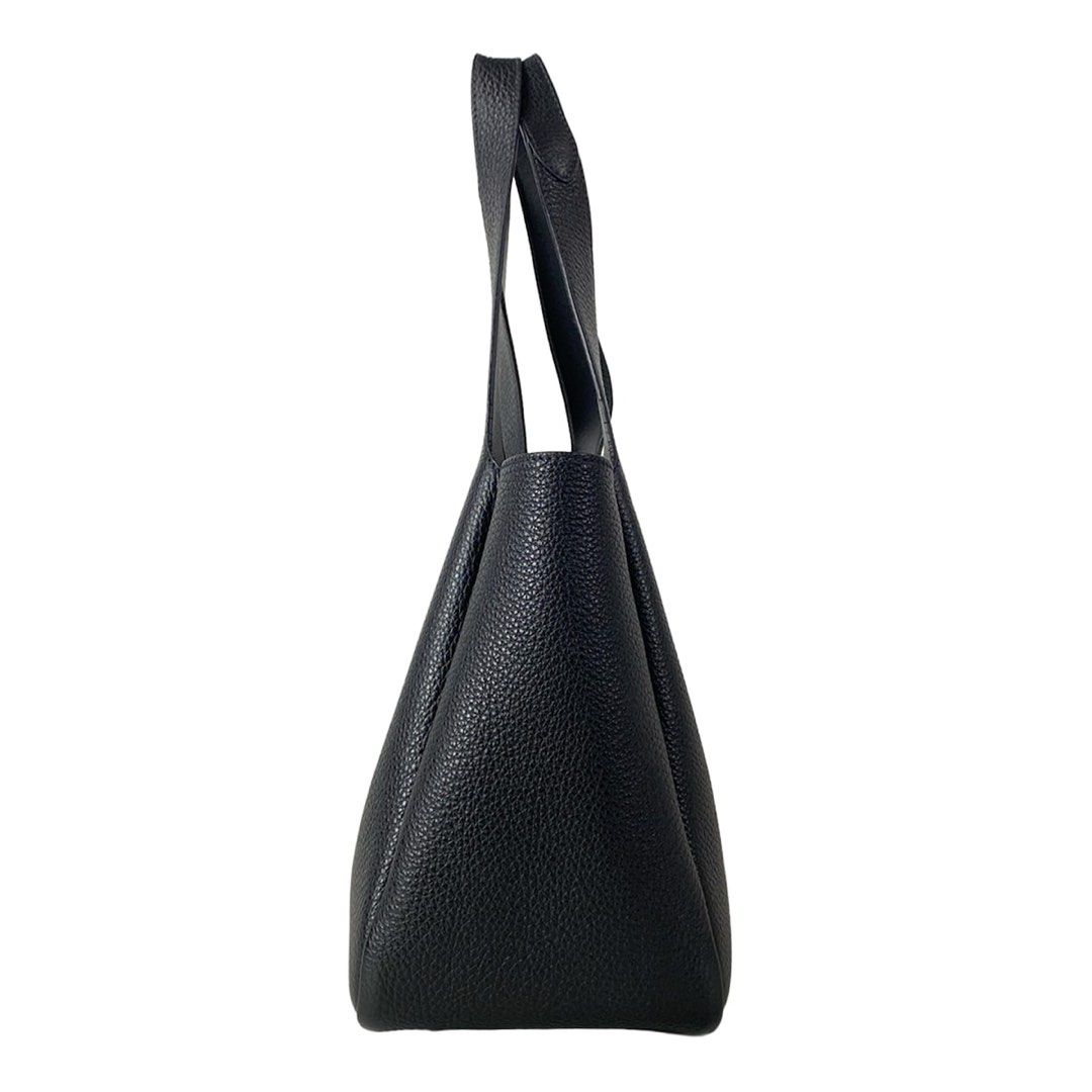 Prada Liaison Small Leather Tote Bag, Black (Category: Luxury Bags & Wallets) located in Las Pinas. Submitted by daisuki_japan_luxury_by_reiko (Listing ID 1460928406, Image 2). Description: Condition Notes [Exterior] Main opening: Corner scuffs / Fabric deterioration (on the varnish) Handle: Corner scuffs / Fabric deterioration (on the varnish) Bottom: Corner scuffs Overall: Stains / Loss of shape [Interior] Overall: Stains [Special Notes] Main b