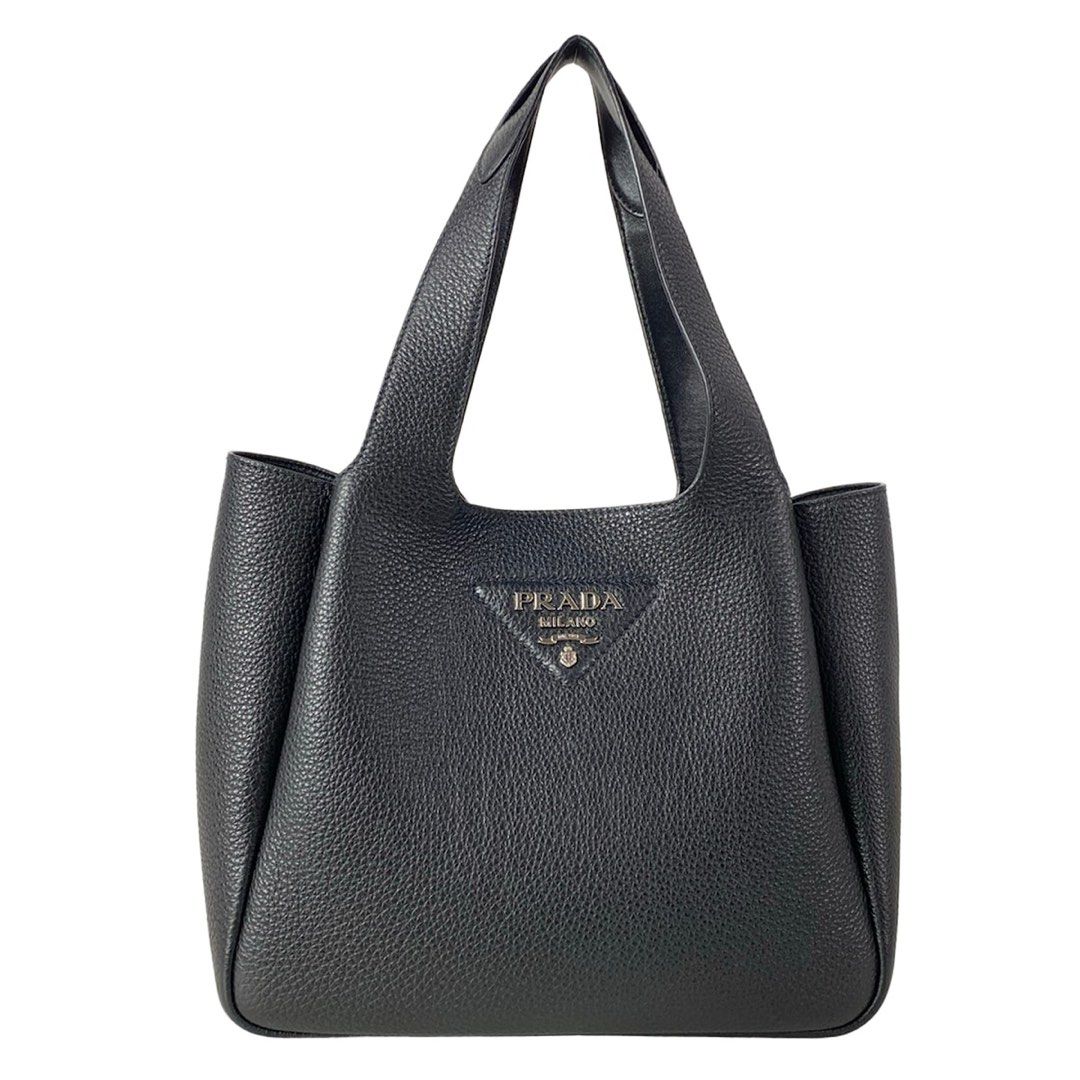 Prada Liaison Small Leather Tote Bag, Black (Category: Luxury Bags & Wallets) located in Las Pinas. Submitted by daisuki_japan_luxury_by_reiko (Listing ID 1460928406, Image 1). Description: Condition Notes [Exterior] Main opening: Corner scuffs / Fabric deterioration (on the varnish) Handle: Corner scuffs / Fabric deterioration (on the varnish) Bottom: Corner scuffs Overall: Stains / Loss of shape [Interior] Overall: Stains [Special Notes] Main b