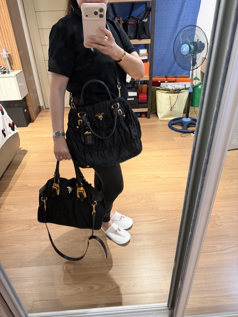 Prada Tessuto Nylon- Black (Category: Cross-body Bags) located in Makati City. Submitted by lambogirl (Listing ID 1460982637, Image 3). Description: ✔️100% authentic- verified acct ✔️comes with strap and dust bag ✔️Free shipping or pick up (Makati).