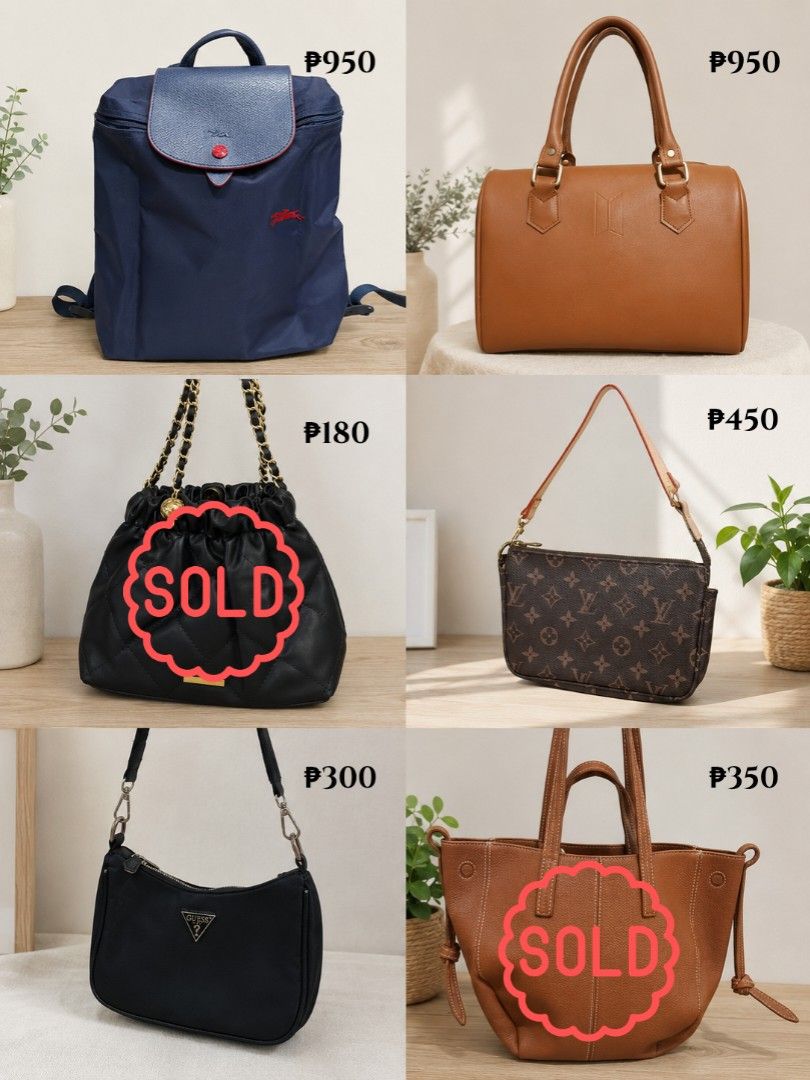Preloved bags (Category: Backpacks) located in Cavite. Submitted by ms.de.clutter (Listing ID 1460053840, Image 1). Description: - DM for inquiries and actual photos - Check my profile for individual listings - Will give discounts for more than 2 items.