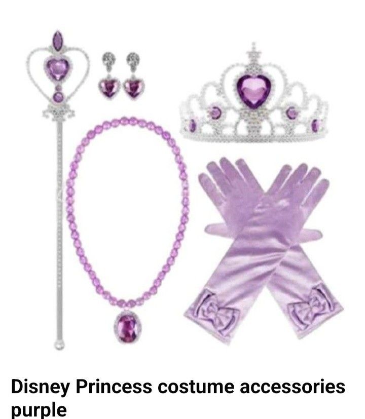 Princess Light Purple Costume Accessories Set (Category: Babies & Kids Fashion) located in Cabanatuan. Submitted by lynscloset101 (Listing ID 1461045088, Image 1). Description: Princess Light Purple Costume Accessories Set - crown, wand, light purple gloves & accessories set.