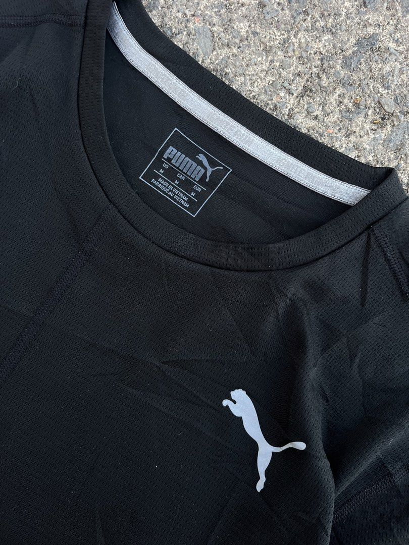 Puma Black T-shirt Size M (Category: Tshirts & Polo Shirts ) located in Oroquieta. Submitted by sagarinocr57887 (Listing ID 1461050209, Image 2). Description: - Black Puma T-shirt - Simple design with Puma logo on chest - Made in Vietnam - Size: Medium (M) - Ideal for workouts or casual wear - Check tags for more details.