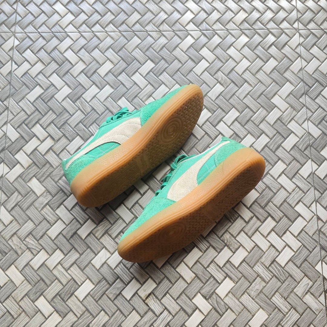 PUMA PALERMO (Category: Sneakers) located in Kalibo. Submitted by maquiqm (Listing ID 1460991816, Image 1). Description: PUMA PALERMO VINTAGE "JADE GREEN" US 10 (28 CM) RATE: 9/10 RFS:BARELY USED (NEGOTIABLE) LOCATION: KALIBO, AKLAN - Minor signs of wear on the toe box suede (Pweding linisin using eraser).