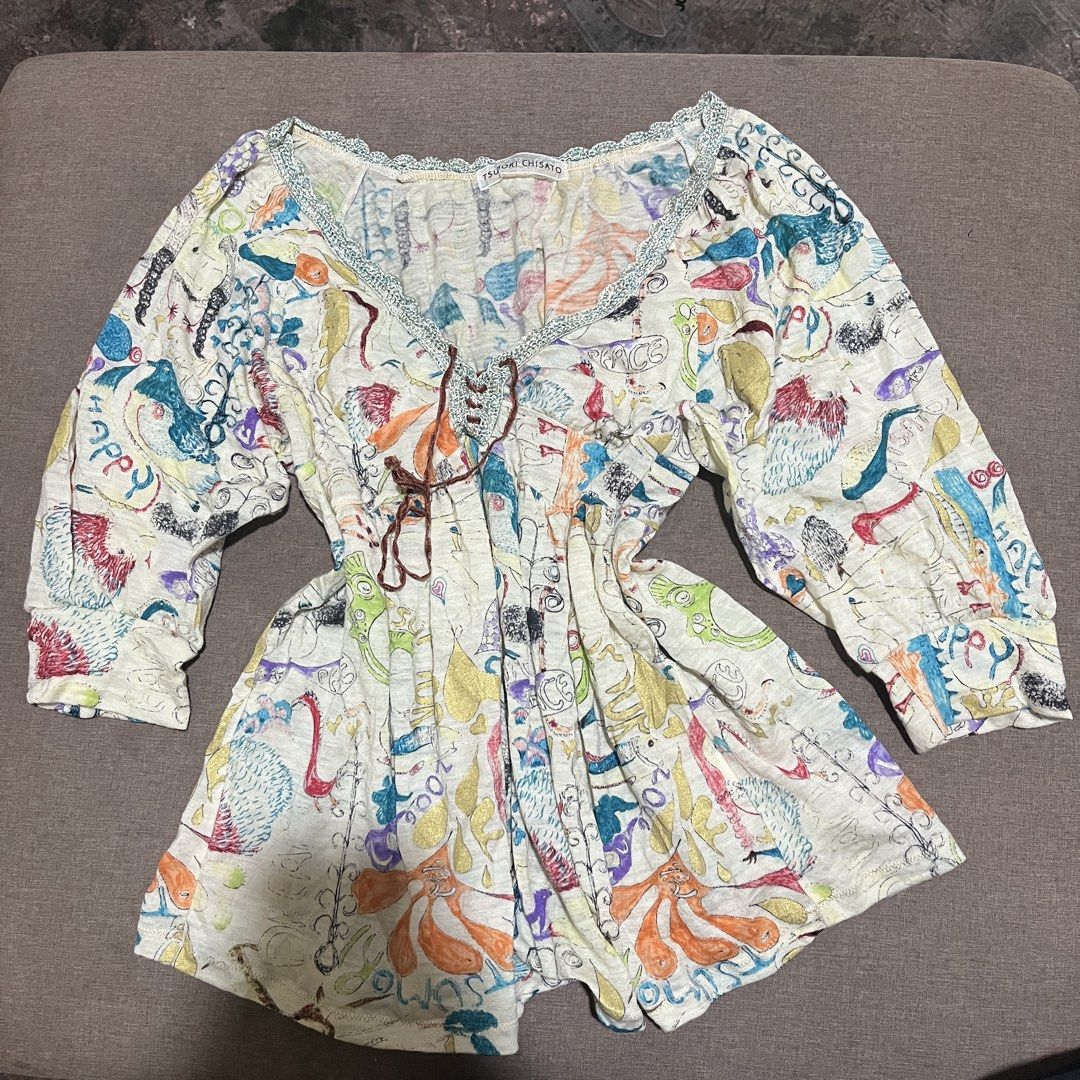 Rare Tsumori Chisato top whimsical (Category: Blouses) located in Cagayan de Oro. Submitted by kojisalas (Listing ID 1461074108, Image 1). Description: Size small to medium.
