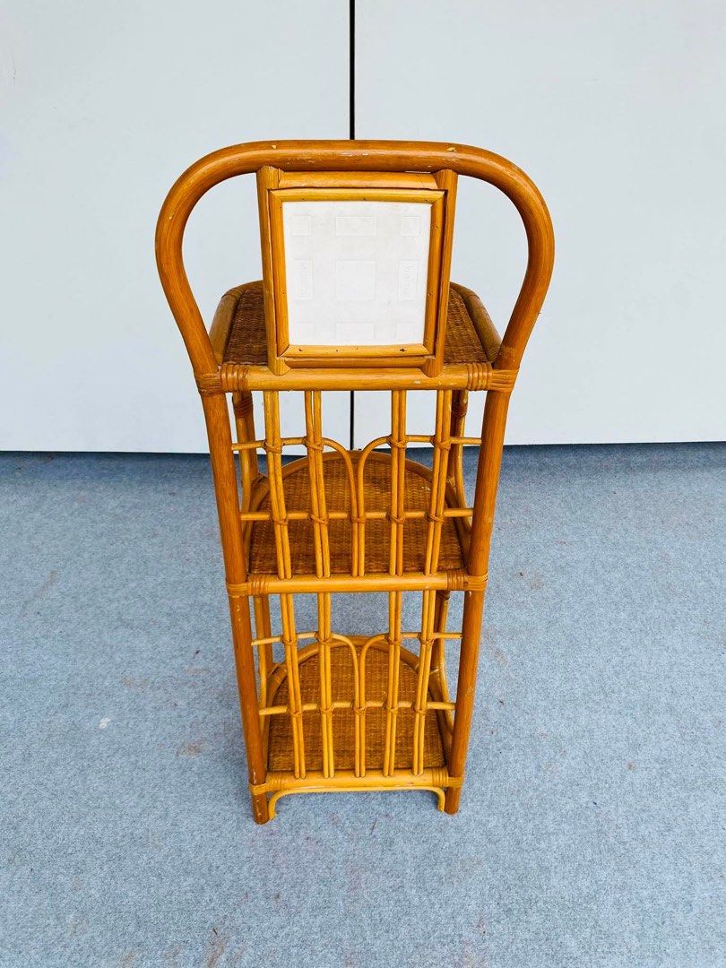 RATTAN SIDE TABLE / TELEPHONE STAND (Category: Shelves, Cabinets & Racks) located in Manila. Submitted by jerichocal17856 (Listing ID 1460963277, Image 3). Description: “JAPAN SURPLUS” RATTAN SIDE TABLE / TELEPHONE STAND SIZE: 13L” x 11W” x 31-39H” inches (AS-IS ITEM) IN GOOD CONDITION.