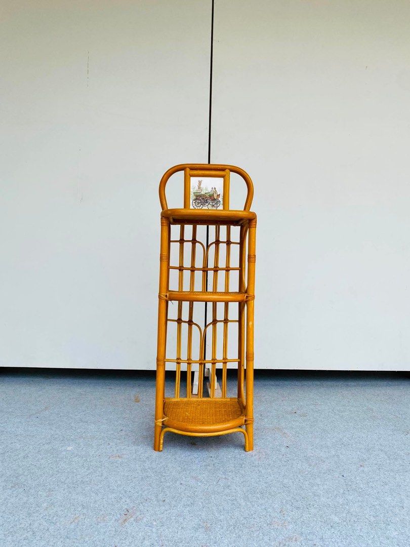 RATTAN SIDE TABLE / TELEPHONE STAND (Category: Shelves, Cabinets & Racks) located in Manila. Submitted by jerichocal17856 (Listing ID 1460963277, Image 1). Description: “JAPAN SURPLUS” RATTAN SIDE TABLE / TELEPHONE STAND SIZE: 13L” x 11W” x 31-39H” inches (AS-IS ITEM) IN GOOD CONDITION.
