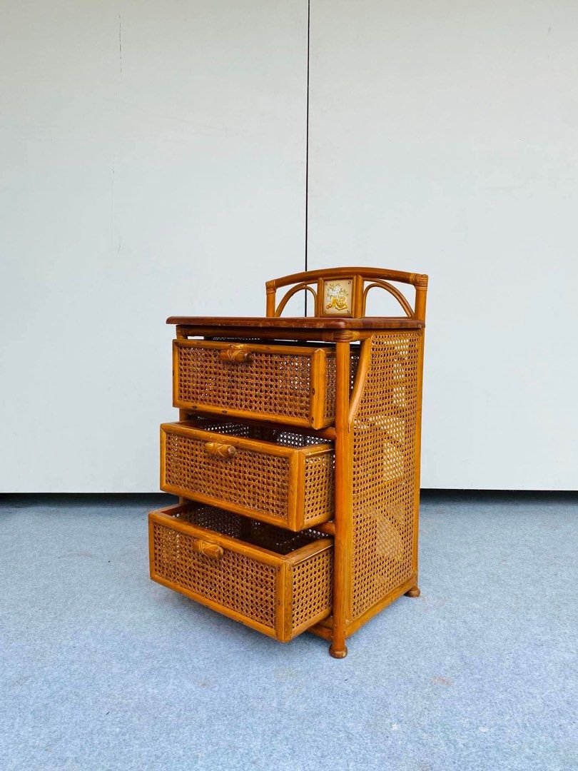 RATTAN SOLIHIYA SIDE DRAWER (Category: Shelves, Cabinets & Racks) located in Manila. Submitted by jerichocal17856 (Listing ID 1460961699, Image 2). Description: “JAPAN SURPLUS” RATTAN SOLIHIYA SIDE DRAWER SIZE: 20L” x 16W” x 28-32H” inches (AS-IS ITEM) IN GOOD CONDITION.