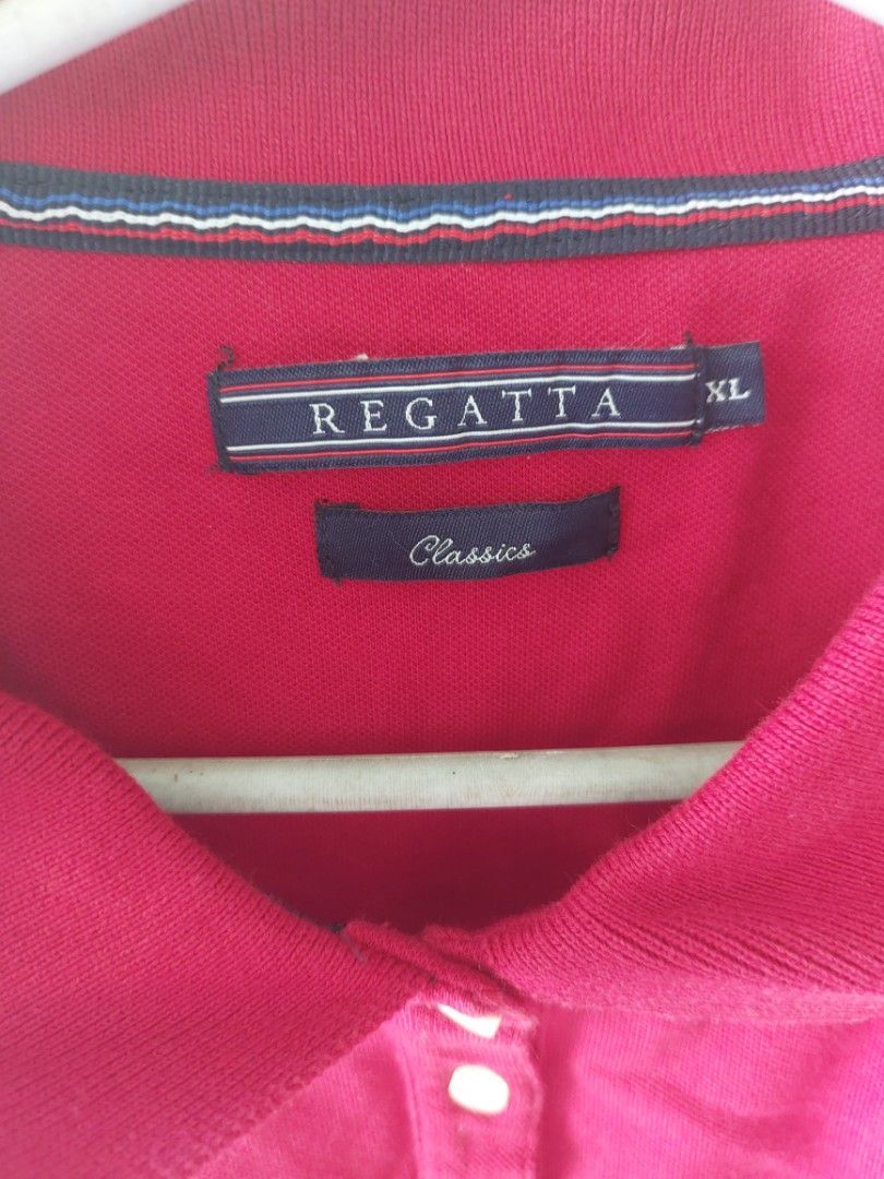 Regatta Classics Red Polo Shirt XL (Category: Tshirts & Polo Shirts ) located in Malaybalay. Submitted by mags_sofia (Listing ID 1461016654, Image 3). Description: - Regatta Classics Polo Shirt - Size: XL - Features embroidered Regatta logo on chest - Button-up collar - Comfortable cotton material - Perfect for casual wear or a sporty look.