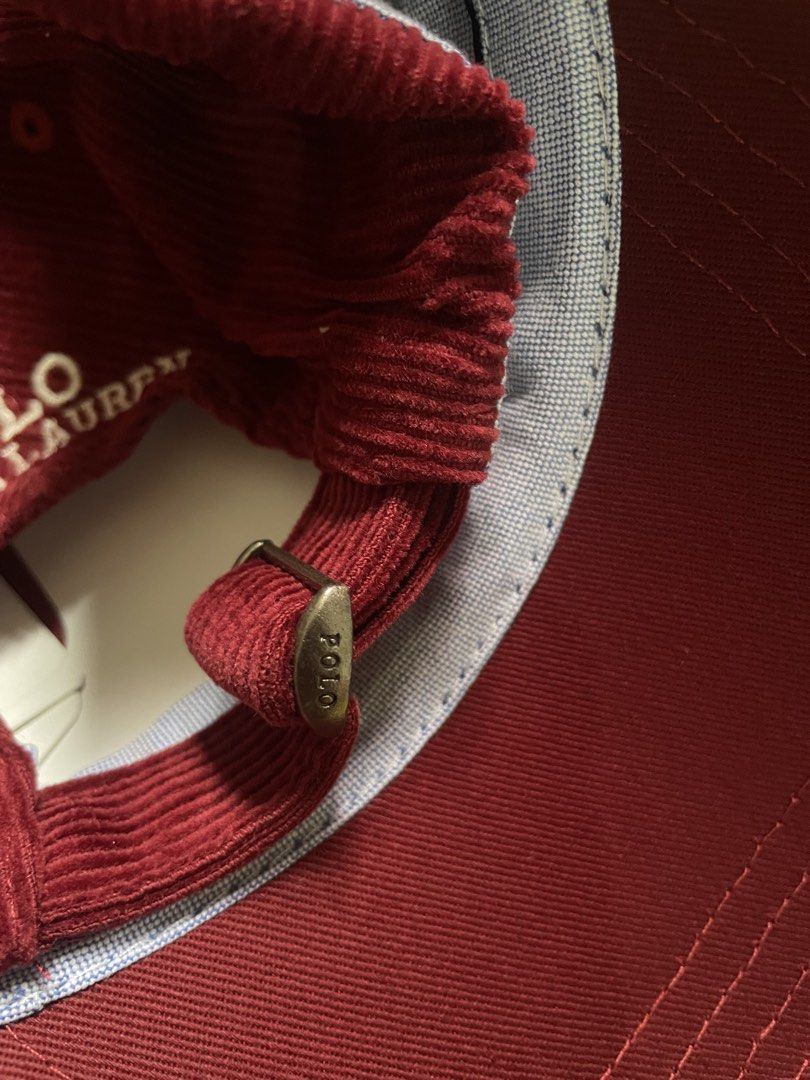 RL Corduroy Dad Hat (Red) (Category: Caps & Hats) located in Navotas City. Submitted by 3minuteslate (Listing ID 1461063428, Image 3). Description: Brand new OSFA Red.