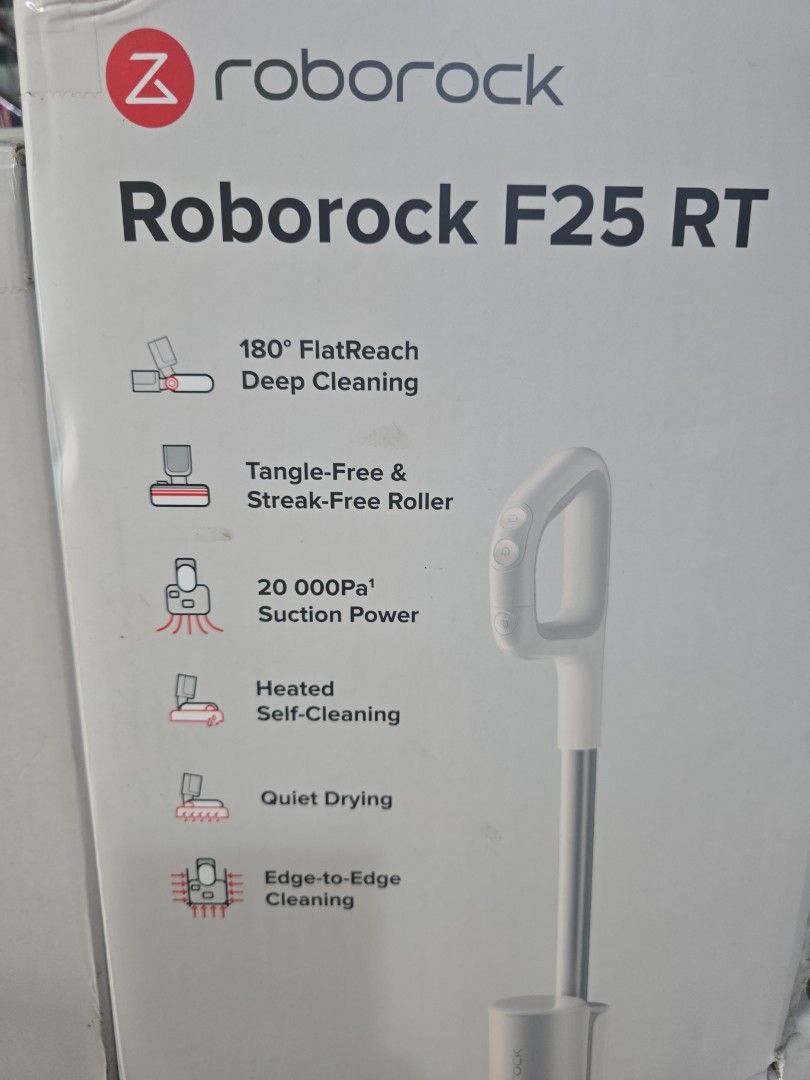 Roborock F25 RT Cordless Vacuum Cleaner (Category: Vacuum Cleaner & Housekeeping) located in Manila. Submitted by chawchul (Listing ID 1461113889, Image 2). Description: - Brand New Roborock F25 RT Cordless Vacuum Cleaner - Powerful 20,000Pa Suction - 180° FlatReach for Deep Cleaning - Tangle-Free Roller Brush - Heated Self-Cleaning Function - Quiet Drying System - Edge-to-Edge Cleaning Capability - Perfect for a Spotless Home - Price is for one 