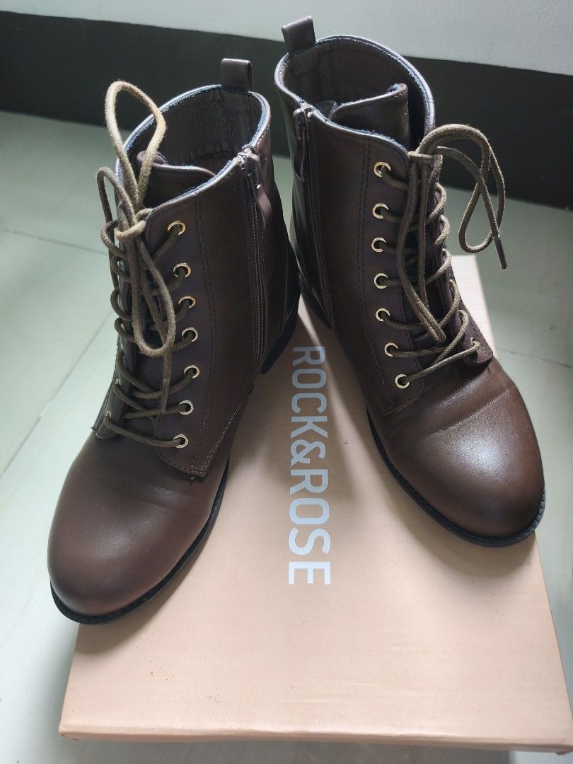 Rock & Rose Leather Boots (Category: Boots) located in Manila. Submitted by bravegem_de5073 (Listing ID 1460975987, Image 2). Description: .