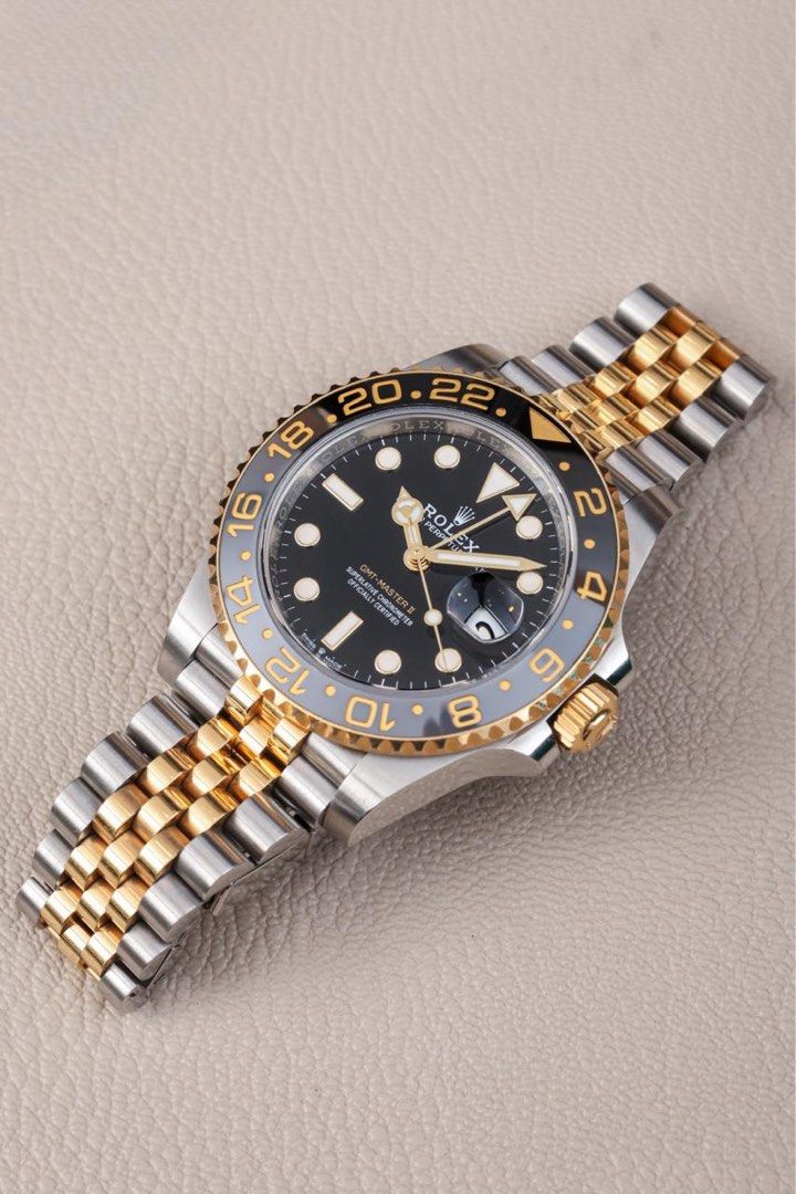 Rolex GMT-Master II “Guinness” (Category: Luxury Watches) located in Makati City. Submitted by vintage.grail (Listing ID 1460936466, Image 1). Description: Rolex GMT-Master II “Guinness” Reference 126713GRNR Two-tone, Jubilee Year 2024, Excellent condition Complete Set 🏷️Php 1,350,000 DM to reserve. Available for viewing at Vintage Grail, The Peninsula Manila .