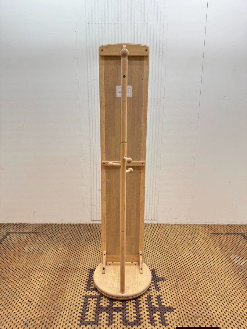 Rotating mirror (Category: Other Home Furniture) located in Meycauayan. Submitted by marygracecasimiro (Listing ID 1460992103, Image 2). Description: Wooden Whole Rotating Body Mirror with Bag and Coat Hanger Price: 6,500 L17.5 x W17.5 x H67.5 In good condition🩷.