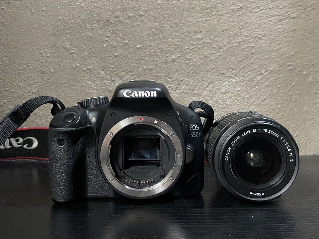 RUSHH CANON EOS 550D (Category: Cameras) located in Manila. Submitted by lvrezz (Listing ID 1461017307, Image 1). Description: CANON EOS 550D 5,500 Issue: Mild Fungus SPECS: •18.0MP APS-C CMOS Sensor •Interchangeable EF/EF-S Lens Mount •Canon EF-S 18–55mm f/3.5–5.6 IS II Kit Lens •3.0-inch Vari-Angle LCD Screen •Full HD 1080p Video Recording •DIGIC 4 Image Processor •Released in 2010 Inclusion: Unit, Orig Batt, Orig Charger, Sdcard MOD/MOP: J&t/G