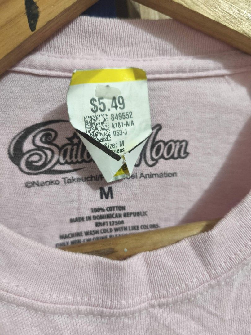 Sailormoon t-shirt (Category: Shirts) located in San Mateo. Submitted by rgbuenaventura (Listing ID 1460921801, Image 3). Description: Original sailormoon merchandise Medium light pink solid print no issue.