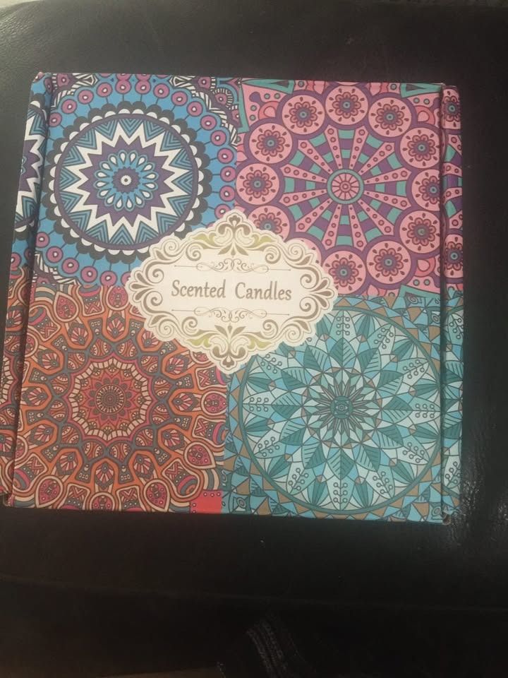 Scented Candle Gift Set / 4-Piece Scented Candles (Category: Home Fragrance) located in Santa Rosa. Submitted by bibikyu (Listing ID 1460984024, Image 1). Description: Scented Candle Gift Set Beautiful decorative scented candles with a colorful mandala-inspired design. Perfect for room decoration, relaxation, gifts, or adding a cozy ambiance to your space. • Unbranded / No Brand • Scented candles • Decorative gift-box design • Great for home déco