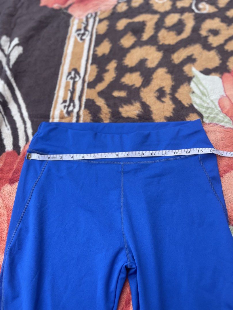 SHEIN Blue Capri Leggings Athletic Workout Pants (Category: Activewear) located in Manila. Submitted by aikyy_ (Listing ID 1460922356, Image 2). Description: - Blue capri leggings from SHEIN - Versatile: Perfect for workouts or casual outfits - Comfortable: Made with stretchy material - Sizing: Measurements available in the product photos.