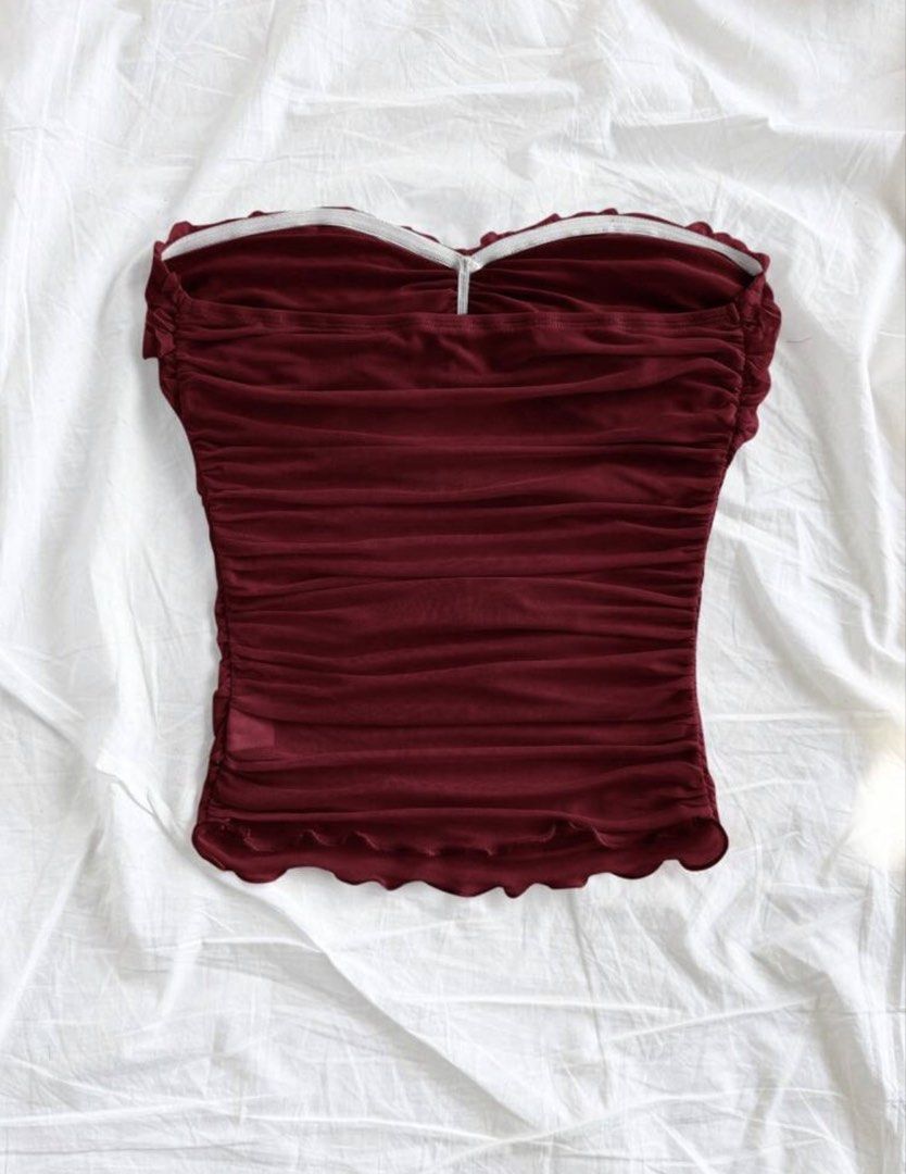 Shein tops -Bargundy (Category: Others Tops) located in Caloocan City. Submitted by swiftcloud_2639ce (Listing ID 1460959112, Image 2). Description: .