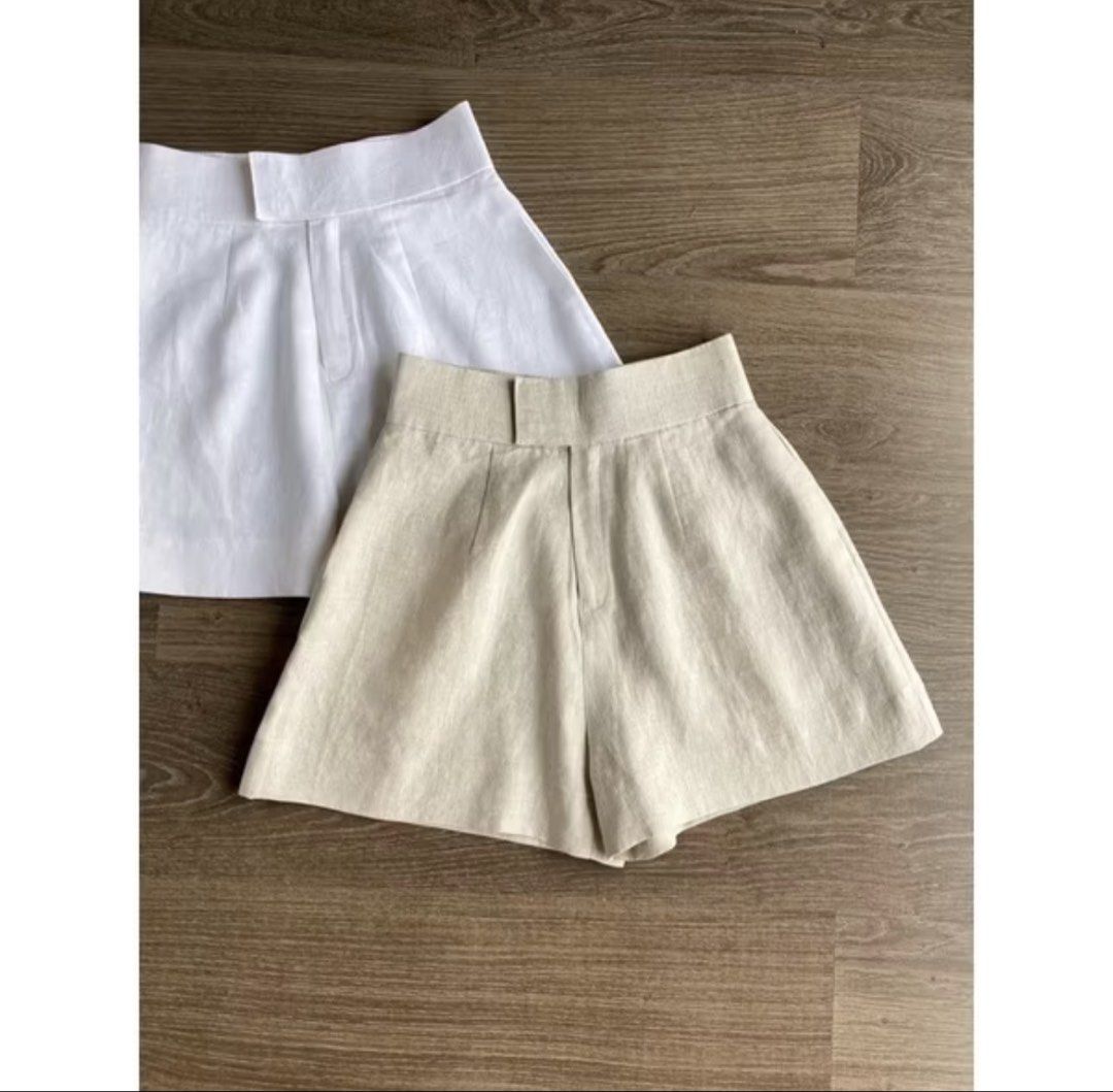 SHUSHI Premium Linen Shorts (Category: Shorts) located in Bulacan. Submitted by akh.closet (Listing ID 1461095867, Image 1). Description: SHUSHI Premium Linen Shorts BRAND NEW WITH BOX Color: Salt & Pepper / oat Rfs: accidentally bought 2! Payment First Basis.