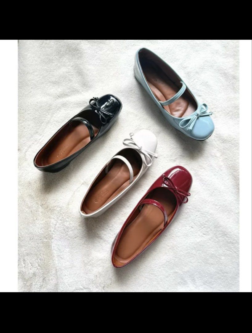 Sky Blue Ballet Flats with Bow Detail (Category: Flats & Sandals) located in Paranaque City. Submitted by avemariashop (Listing ID 1461042561, Image 2). Description: - Cute SKY BLUE ballet flats with a charming bow detail. - Please refer to the size chart last pic. Size 38/8 -I like the style but maliit sa akin. For reference my size is 39 sometimes size 8 (my size in cm is 24.5 to 25 so maliit ito sa akin). Medyo narrow fit ito. -Shipping to be 