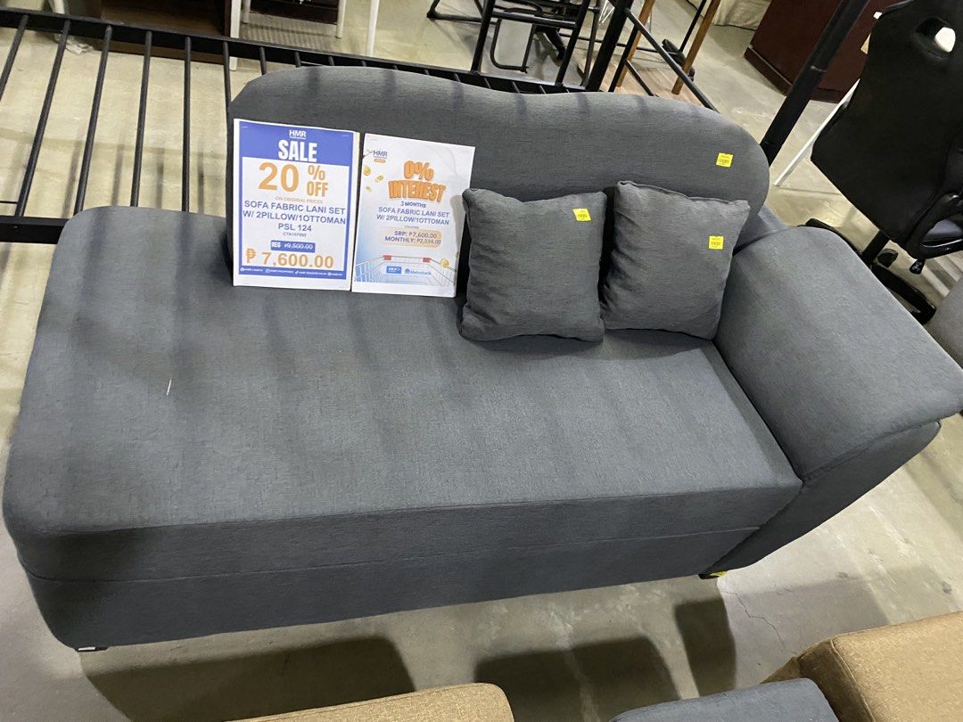 SOFA FABRIC (Category: Sofas) located in Manila. Submitted by amandy.james (Listing ID 1460929294, Image 1). Description: SOFA FABRIC LANI SET W/2 PILLOW 1 OTTOMAN.