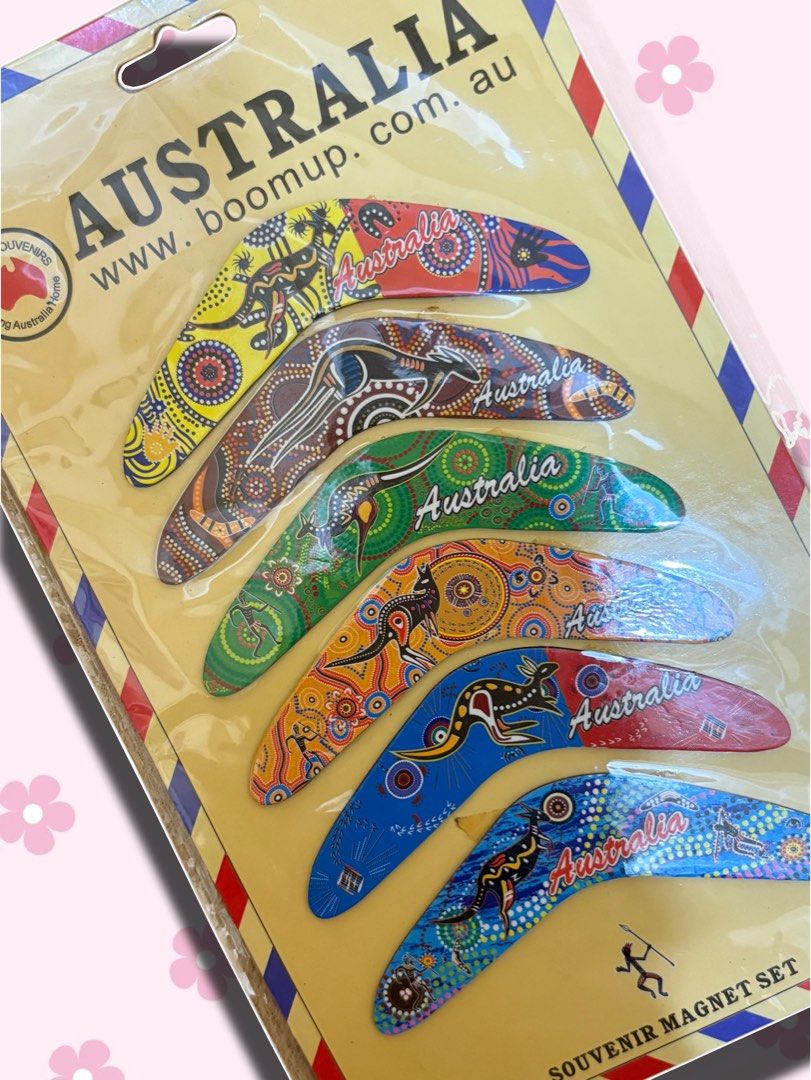 souvenir magnet set from AU 🧺 (Category: Other Home Decor) located in Manila. Submitted by chavezhannah_ (Listing ID 1461096041, Image 1). Description: bought it from Australia haven't been used. comes with 6 pcs magnets in different designs. ✨.