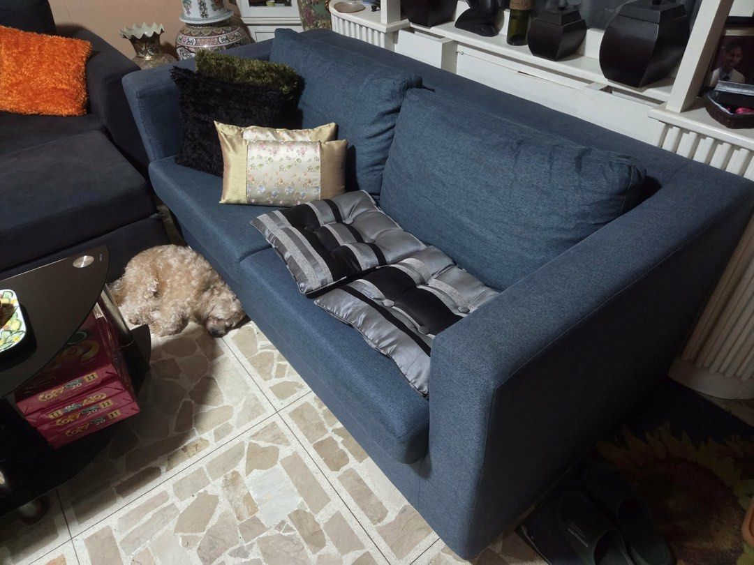 Stacy Sofa Bed from Mandaue foam (Category: Sofas) located in Quezon City. Submitted by el_nicoboi (Listing ID 1460974793, Image 2). Description: stacey sofa bed from mandaue foam includes 2 pillows price slightly negotiable for pickup (up village, qc) purchased last march 2023 with 7 year warranty (All MF sofas shall have a limited warranty covering: shrinkages or sagging of the original foam thickness of more than twenty-five percent (25%). str
