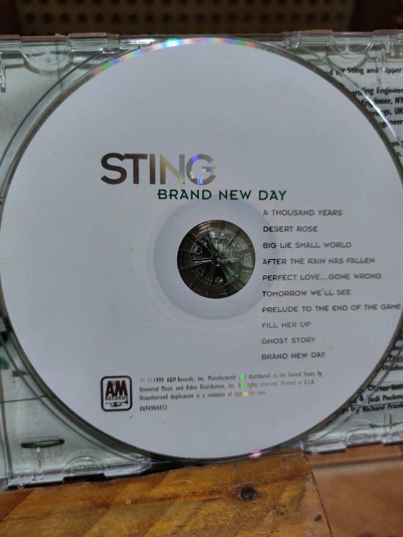 Sting - Brand New Day. CD (Category: CDs & DVDs) located in Paranaque City. Submitted by jnthn.c (Listing ID 1461114829, Image 3). Description: vg+.