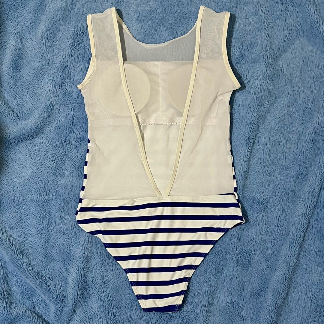 Striped One-Piece Swimsuit with Mesh Top (Category: Bikinis & Swimsuits) located in Cebu City. Submitted by zjm.c (Listing ID 1461053084, Image 2). Description: .