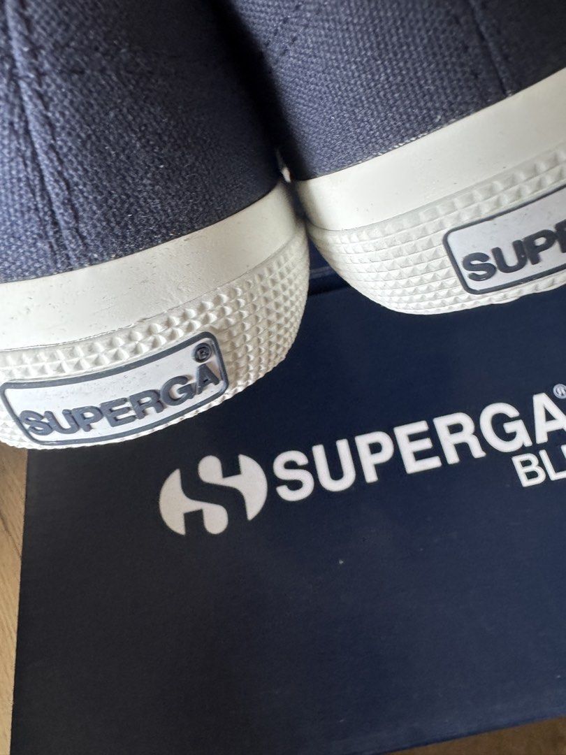 Superga Navy Blue Canvas Sneakers (Category: Sneakers) located in Taguig. Submitted by misstangerine (Listing ID 1460935016, Image 3). Description: - Classic Superga navy blue canvas sneakers - Model: 2750 Cotu Classic - Style: Lace-up with white rubber soles - Color: Navy Blue - Size: 38 - Condition: Comfortable and versatile for everyday wear - Includes: Original box and tags.