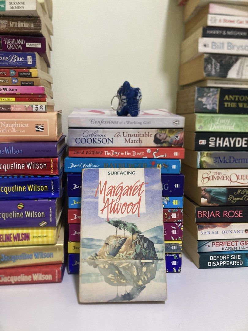 Surfacing by Margaret Atwood (Category: Storybooks) located in Manila. Submitted by kreserie (Listing ID 1461094445, Image 1). Description: ୨୧ ˚₊‧ NEW ARRIVAL! ‧₊˚ ୨୧ - Paperback edition of Margaret Atwood's Surfacing. - Pages show yellowing due to age. - Visible water stains on some inside pages. - Spine exhibits signs of wear. - A classic novel, perfect for book enthusiasts. - Feel free to PM for conditions 🌷 Condition: Very Good — minimal usa