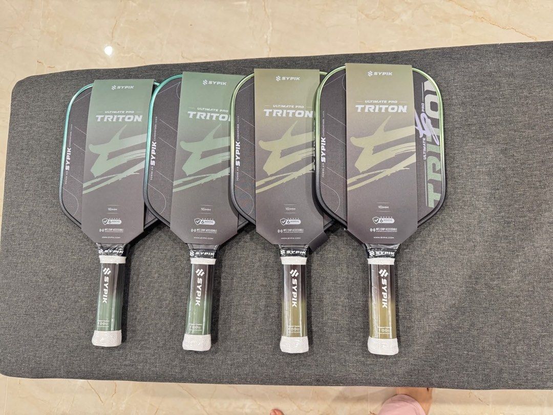 Sypik Triton 5 (Category: Racket and Ball Sports) located in Quezon City. Submitted by shopby_a (Listing ID 1461034266, Image 1). Description: -brand new with nfc chip - free edge tape and overgrip.