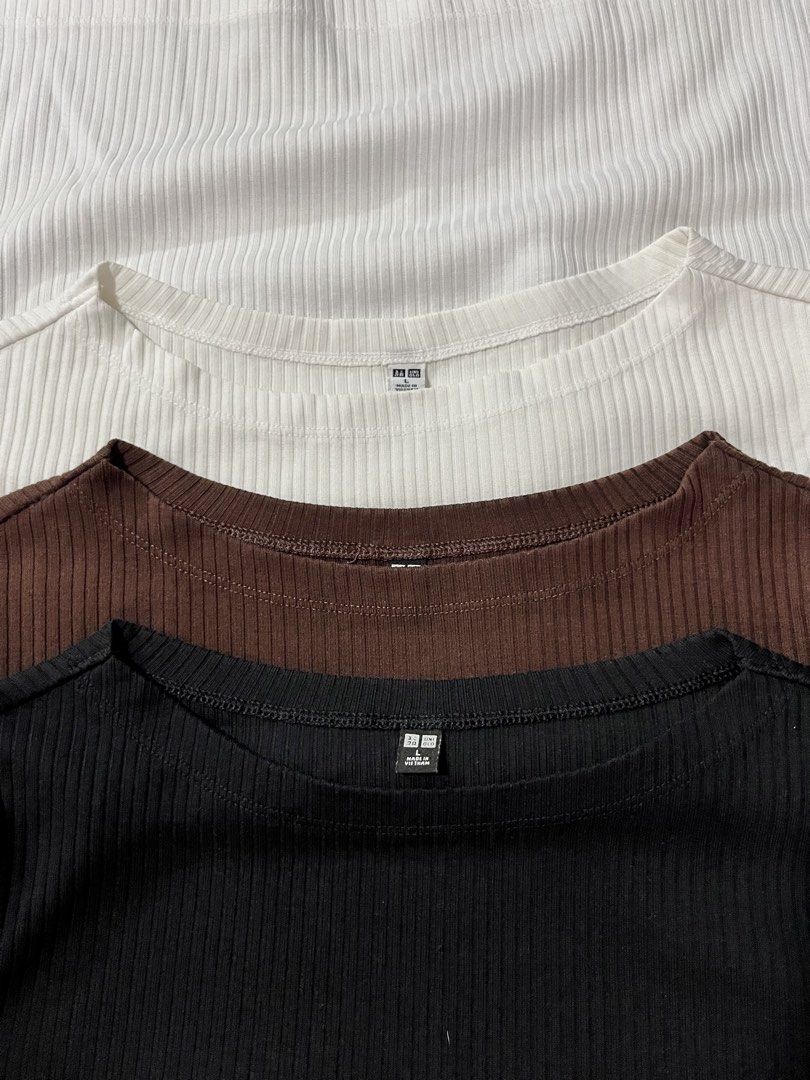 !Take All! (Category: Shirts) located in San Pedro. Submitted by sie_declutters (Listing ID 1460982562, Image 2). Description: Original Uniqlo Shirts Condition: Brown & Black are good as new White may have a yellowish color • Can be washed before shipping. Just request • Can be bought by piece. Check for the listing in my profile.