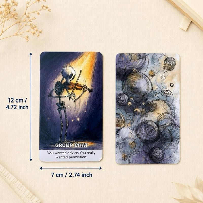 The Pattern Break Oracle Cards, 54 Shadow Work Cards for Self Reflection (Category: Religious Items) located in Bacoor. Submitted by tarotstarofaquarius (Listing ID 1461110374, Image 3). Description: Discover Self Reflection with The Pattern Break Oracle Cards ✨ Unlock Your Inner Wisdom ✨ The Pattern Break Oracle Cards offer 54 shadow work cards for self-reflection. Each card is designed to guide you through your inner thoughts and emotions. Perf
